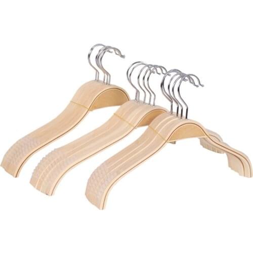 One Piece Solid Wood Cloth Hanger Non-Slip Hanger Clothes Hangers Shirts Sweaters Dress Hanger Drying Rack For Home Storage Tool