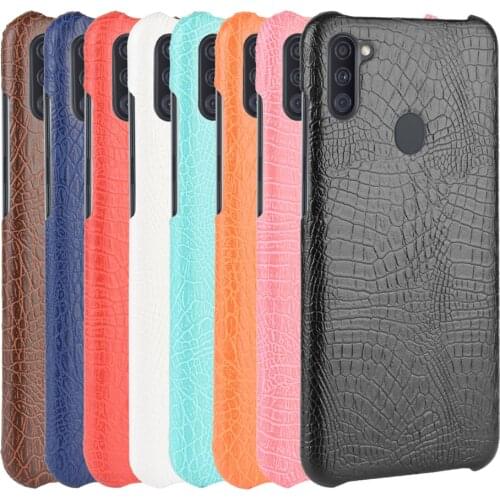 For Samsung Galaxy M11 Case Luxury classic Crocodile pattern PU leather Case For Samsung M11 M 11 M115F SM-M115F Phone Case