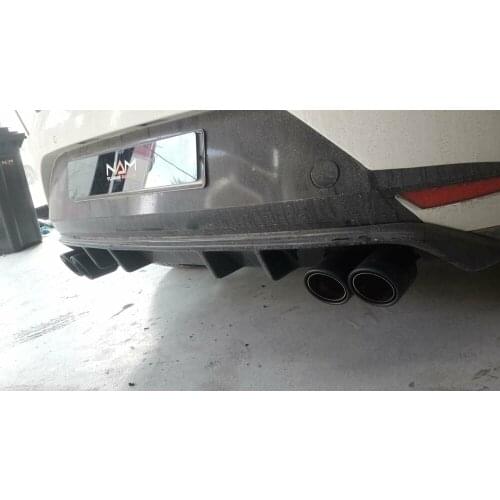 1pair For Seat Leon 90mm Black Exhaust Tip Exhaust System End Pipe Stainless Steel Car Exhaust Pipe For All Cars High Quality