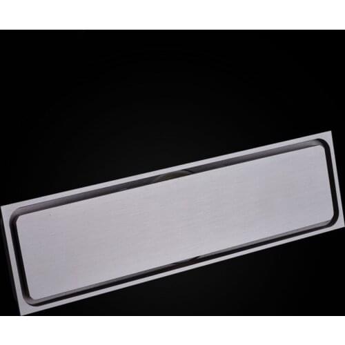 Pure copper brass 300*83mm bathroom Linear Shower Drain Floor Strainer drainer-Brushed