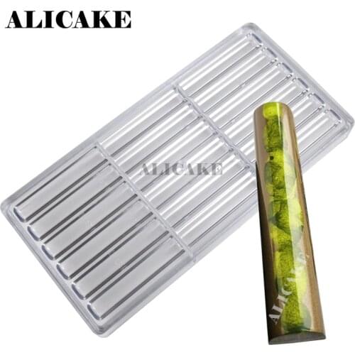 Cylinder Stick Chocolate Molds Polycarbonate Thick Cake Chocolate Bar Tray Moulds Form for Bakery Baking Mold Pastry Tools