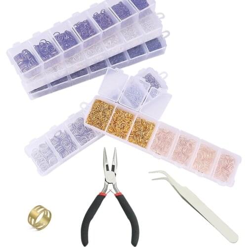 1 Box Jewelry Accessories Kit Set 3/4/5/6/7/8/10mm Open Jump Rings Lobster Clasp Earring Hooks DIY Jewelry Making Supplies