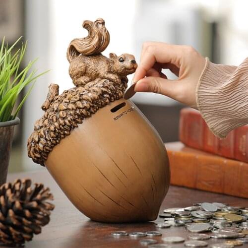 Funny Small Saver Money Box Wood Adult Cash Counter Wooden Art Bank Coin Cute Spaarpotten Voor Geld Home Decoration BA60XXG