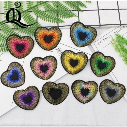Mix 11/lots fruit heart cartoon DIY fashion fine embroidery cloth patches patches clothing jeans trumpet childrens stickers C7