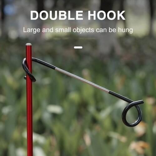 Outdoor Tent Pole Post Lamp Holder Hook Hunting Lantern Hanger Multi-functional Hiking Hook Camping Equipment