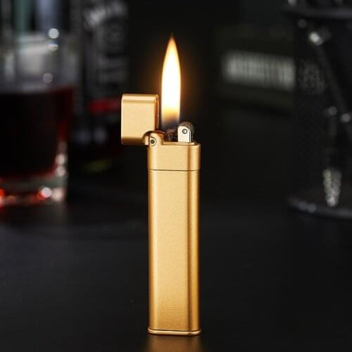 2021 New Kerosene Lighter Slim Cigarette Easy to Carry Creativity Can Be Packed Into Cigarette Case Mens Cigarette Lighter