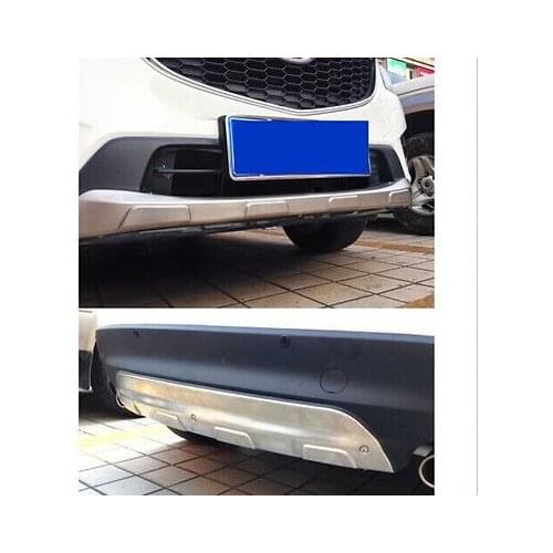 Front + Rear Bumper Protector Guard Skid Plate 2pcs For Mazda CX-5 CX5 2012-2016