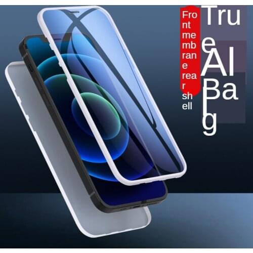 360-Degree All inclusive Phone Case For iPhone 12 Pro Max Mini Tempered Glass Film + PC all-inclusive Case Ultra-thin Shell Film