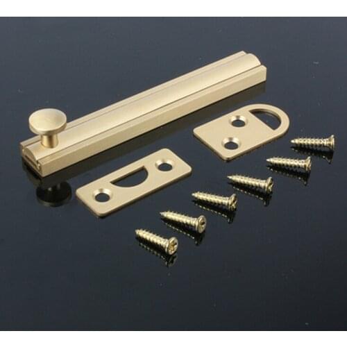 Professional Brass Doors Slide Latch Lock Windows Bronze Latches Furniture Concealed Locks Bathroom Bolt Dust Proof Tube
