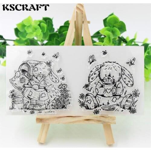 KSCRAFT Lovely Dog Transparent Clear Silicone Stamp/Seal for DIY scrapbooking/photo album Decorative clear stamp sheets 017