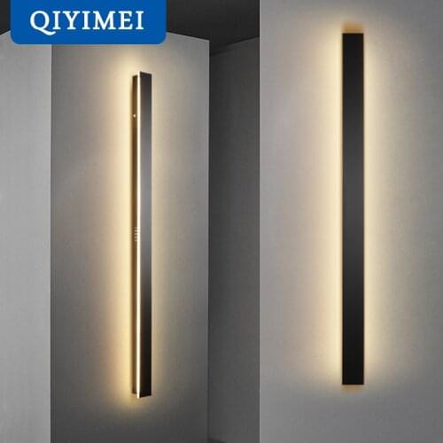 QIYIMEI Modern Outdoor LED Porch lights Black Color lighting For aisle Porch balcony Bedroom Living Room Decorative Luster Lamps