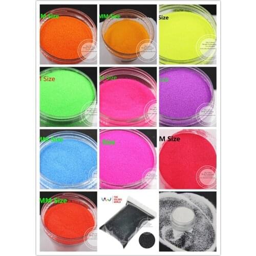 TCT-029 Neon Matte 0.1MM 004 Solvent Resistant 12 Colors Fine Glitter Powder For Nail Art Decoration Body paint DIY Accessories