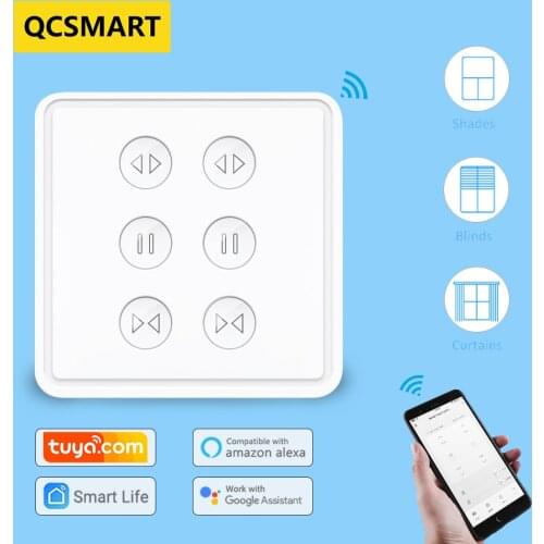 Tuya Smart Life WiFi Blinds Curtain Rolling Shutter Double Switch with Percentage Control Support Google Home Alexa DIY