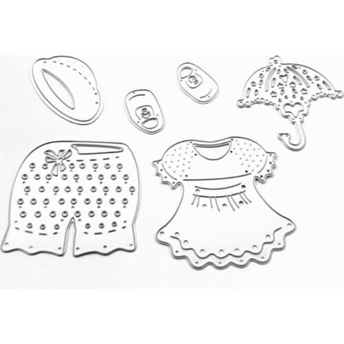 YINISE Metal Cutting Dies For Scrapbooking Stencils Girl Dress DIY Paper Album Cards Making Embossing Folder Die Cutter Template