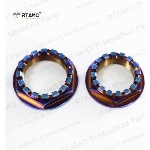 Titanium Alloy Rear Axle Nuts 2 PCS Kit For Hypermotard 796 821 939 950 Monster 796 Streetfighter 848 Superbike 848/848EVO