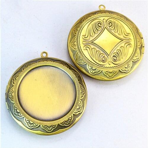 10pcs/lot Round Cabochon Settings 30mm Inner Size Phote Box Pendant for Necklace Making
