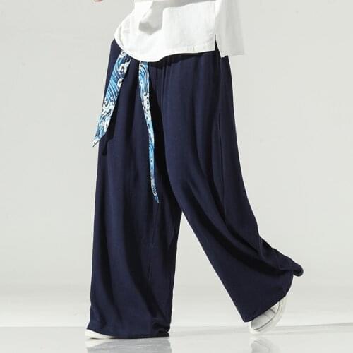 2021 Trousers Men Harajuku Cotton Linen Men’s Harem Pants Streetwear Casual Loose Woman Jogger Sweatpants Large Size New 5XL