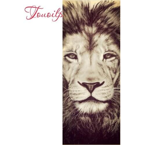 Touoilp Full square&round Diamond Embroidery Animal Lion head 5d Diamond Painting Christmas Cross Stitch Rhinestone Mosaic