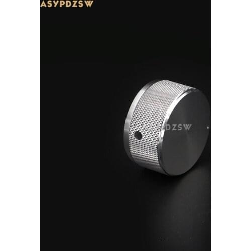 1 PCS Knurled silver 44*22 Aluminum Volume knob Power amplifier potentiometer knob