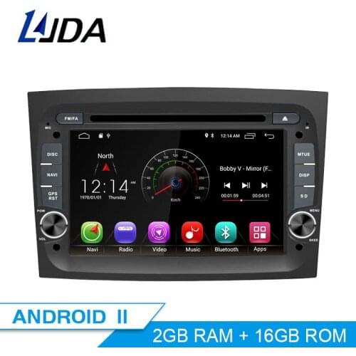 LJDA Android 10 Car DVD Player For FIAT DOBLO 2015 2016 1 Din Car Radio GPS WIFI GPS Navigation Stereo IPS Canbus Quad Cores SD