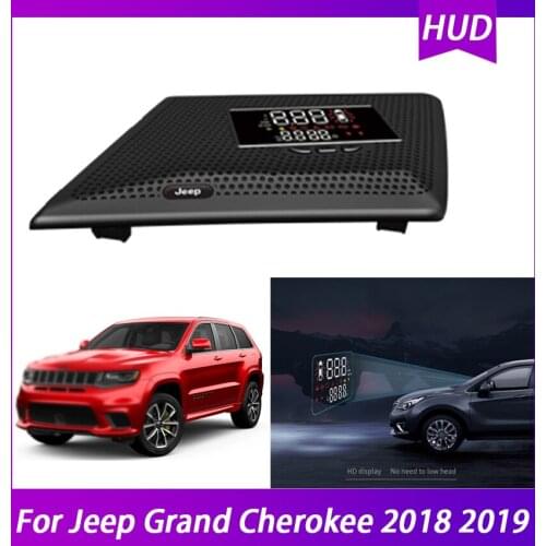 For Jeep Grand Cherokee 2018 ~ 2019 AUTO Car OBD HUD Head Up HD Display Driving Saft Screen Projector Reflecting Windshield