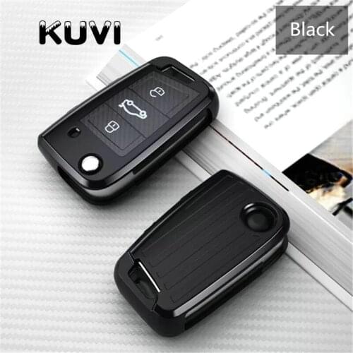 Car Key Case Cover For Volkswagen VW Polo Golf 7 MK7 Tiguan passat For Skoda Octavia Kodiaq Karoq For Seat Ateca Leon Key Bag