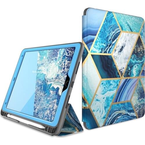 For ipad Air 3 Case iPad Pro 10.5 Case i-Blason Cosmo Marble Trifold Stand Case with Auto Sleep/Wake & Built-in Screen Protector