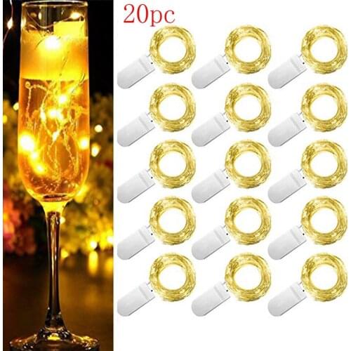 Bottle lights Battery String lights party decoration Copper Wire Decor Christmas 20Pcs 10LED 1M d91128