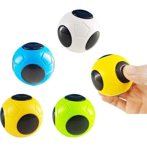 Fidget Toys Decompression Spinning Top Anti-Stress Ball 2.36in Football Sensory Finger Spinning Top Toy For Kids Adults Random