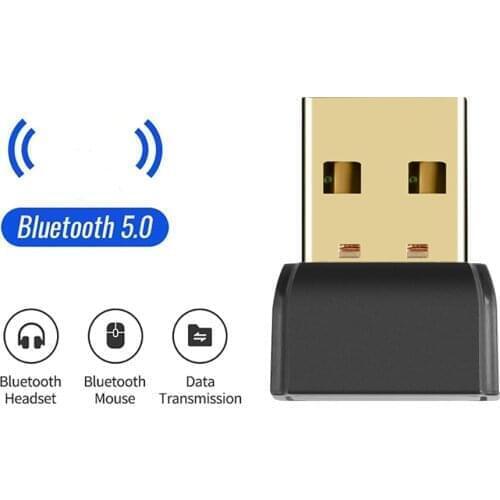 Kebidumei MINI BT5.0 Dongle Audio Adapter Wireless USB Bluetooth 5.0 Adapter Music Receiver for Computer PC Laptop Tablet