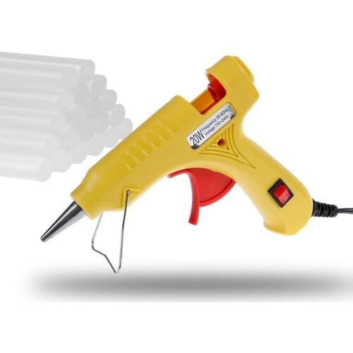 20W Hot Glue Gun with Glue Stick 7x200mm Glue Stick Mini Electric Gun Temp Heater Melt Graft Repair Tool Heat Temperature Tool