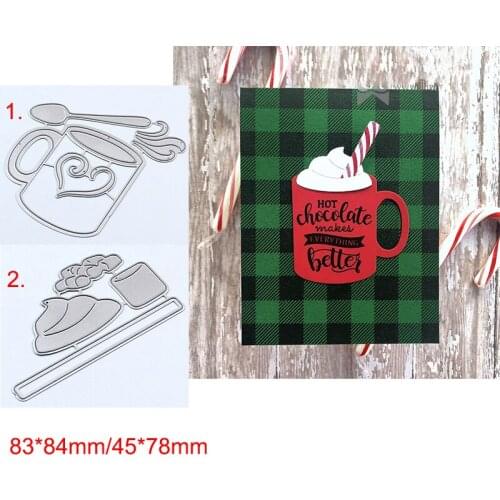 Coffee Cup Metal Cutting Dies Scrapbooking Craft Mold Cut Die Stencil Handmade Paper Card Make Template New Design