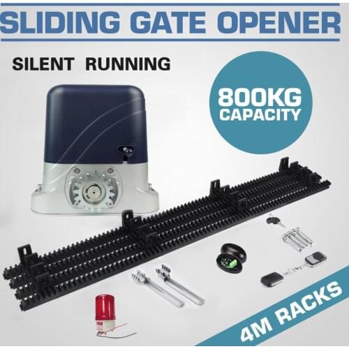 GALO 500~1300KG Sliding Electric Gate Opener Auto Motor Wireless Remote Control Kit wih 4M Mute nylon rack