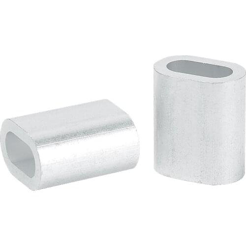 M1.0 M1.2 M1.5 M2 M3 M4 Aluminum Single casing wire rope ferrule cable ties Aluminum Crimping Sleeve Oval Clip Wire Rope Clamp