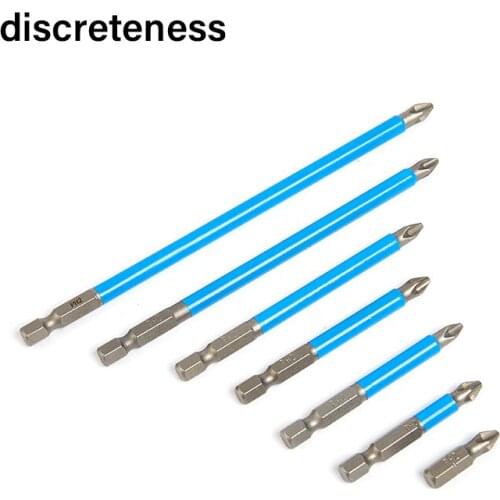 New 25/50/65/70/90/125/150mm/7pcs PH2 Anti-slip Magnetic 1/4 Hex Shank Cross Head Power Electric Tools Long Screwdriver Bits