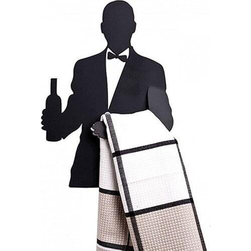 Waiter Figured Metal Towel Rack Decorative Drying Rack 2021 New Season Kitchen Tools