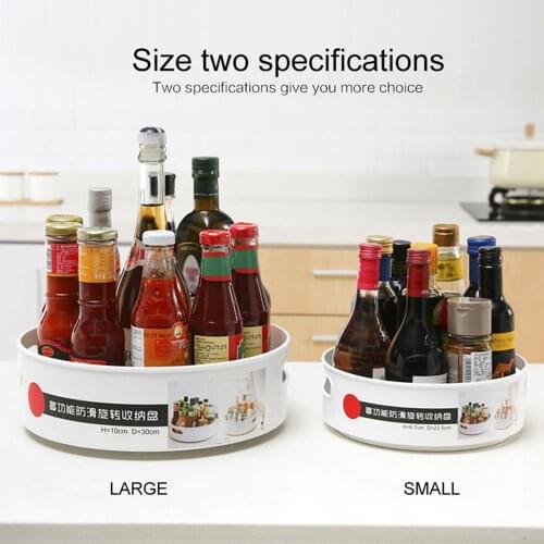 Multifunction Non-slip Rotating Turntable Food Cosmetic Storage Container Box