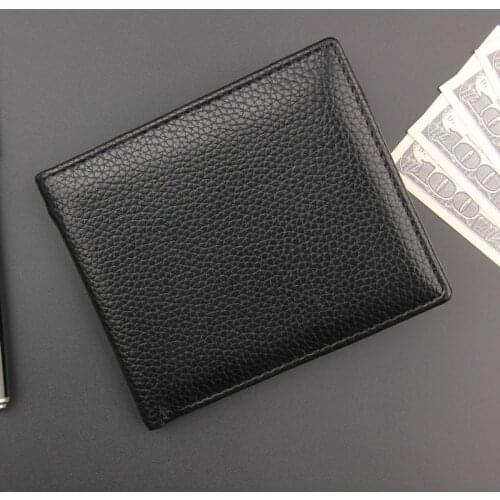 Fashion Brand short designer Mens leather wallet coin pocket black Man Purse with zipper card holder slim Money bags for Male