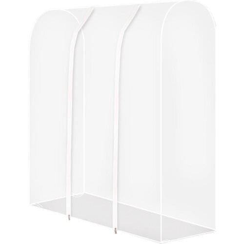Floor-standing Plastic Transparent Translucent Clothes Rack Clothes Dust Cover Coat Storage And Finishing Coat Rack Special