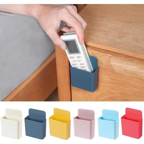 Wall-mounted storage box storage box remote control rack storage phone conditioning mobile plug mobile air st stationery br V7G3