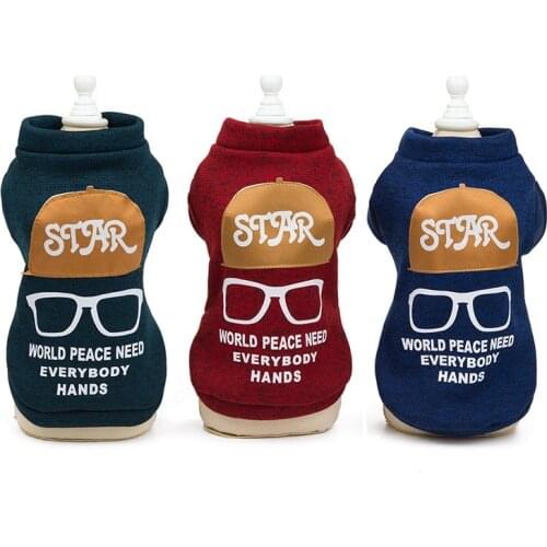 Pet Clothes Dog Clothing Coat Jacket Hoodie Sweater Clothes For Dogs Cotton Clothing For Dogs Sports Style Pet Dog Clothes New