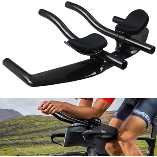 Full Carbon TT Handlebar Rest Bar Lightweight Race Bicycle Handle Road Bike Separated Rest End Bike Cycling Handle 400/420/440mm