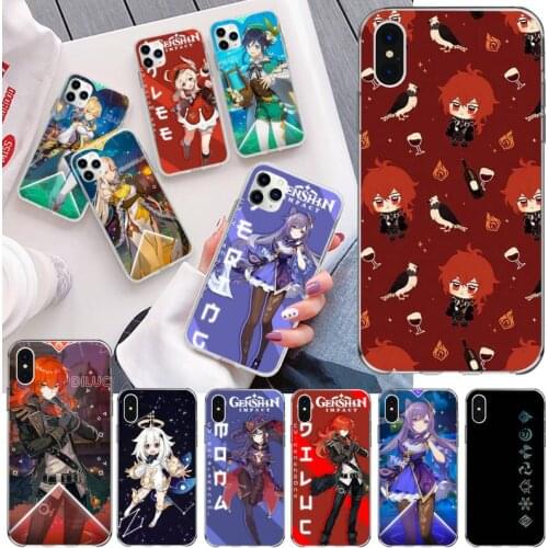 Hot Game Genshin Impact Phone Case for iphone 12 pro max mini 11 pro XS MAX 8 7 6 6S Plus X 5S SE 2020 XR cover