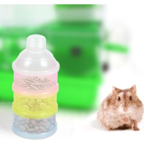 Portable 3-layer small Pet Feeding Box Hamsters / Chinchillas Small Animals Mascota Feeder Snack Box