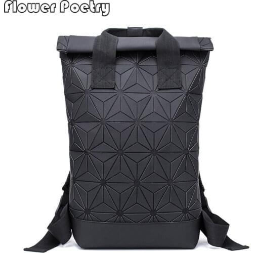 New Men Laptop Backpacks Women Luminous Geometric Backpack For Teenage Travel School Holographic Outdoor Sports Backpack Mochila