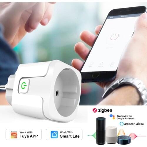 ZigBee 3.0 Smart Plug EU 15A 110-250V Timer Setting Socket For Tuya Power Consumption Automaion Compatible Alexa Google Home