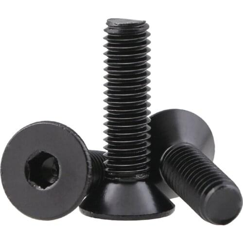 10-30Pcs DIN7991 Black 304 Stainless Steel Flat Head Hexagon Socket Screws M3 M4 M5 Countersunk Head Screw