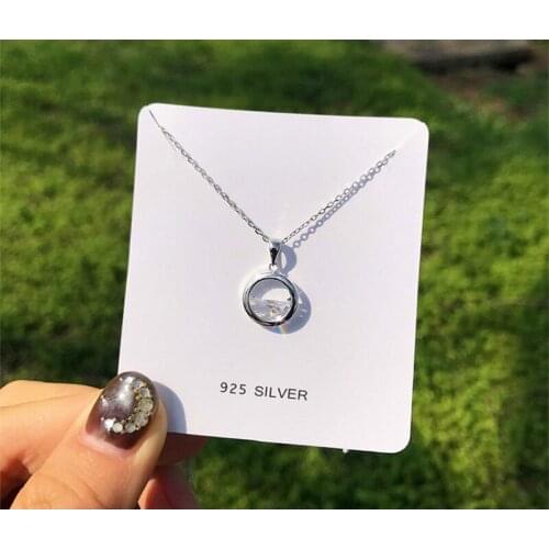 DAIWUJAN Mermaid Tears Clavicle Chain Choker Necklace Simple Temperament 925 Sterling Silver Fashion Female Pendant Necklace