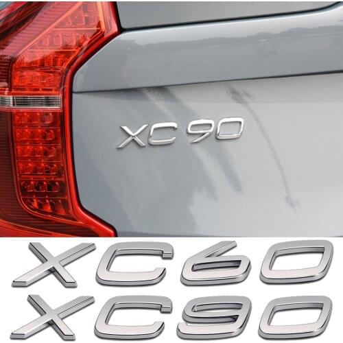 Car Rear Trunk Letters Badge Sticker For Volvo XC60 XC90 Tail Luggage Exterior Decor 3D Logo Nameplate Replace Accessories