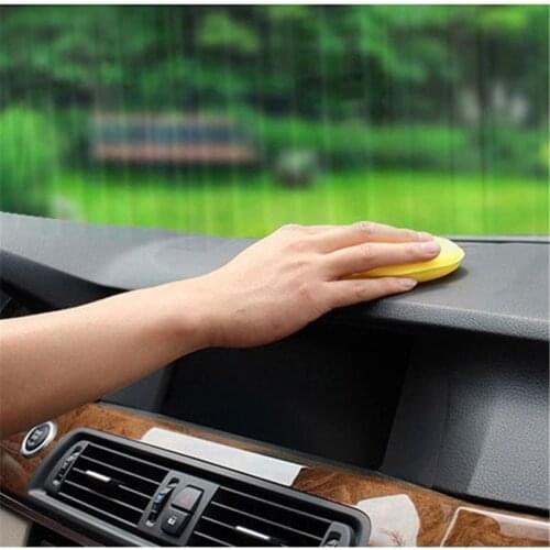 12 pcs/set Car Wax Sponge Anti-Scratch Car Care Sponge Polishing Towel Tyre Dressing Foam Yellow Automobile Cleaning Tool